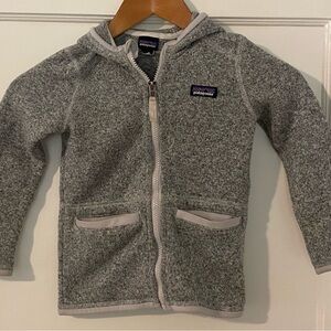 Patagonia Gray Heathered Hooded Zip Sweater Jacket Size 4T